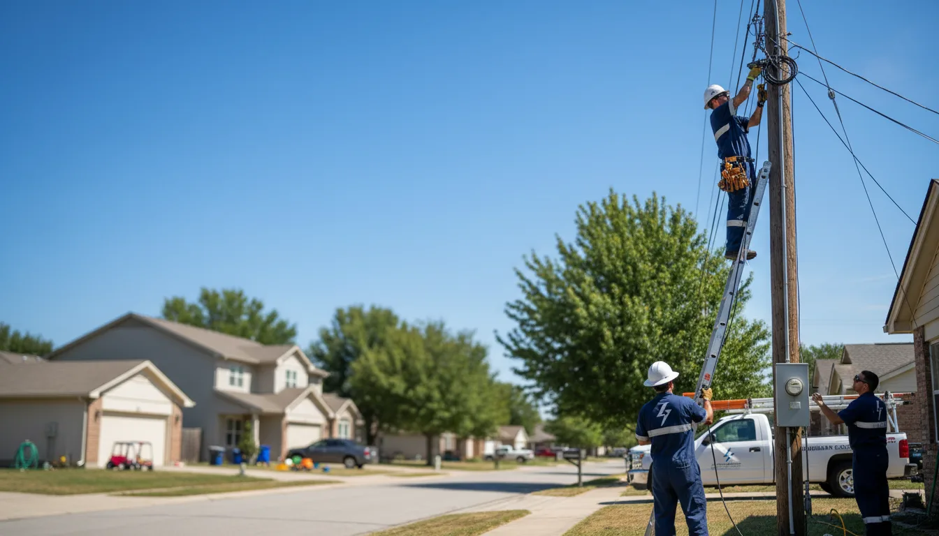 Residential electrician providing installation services in Kingston, OK